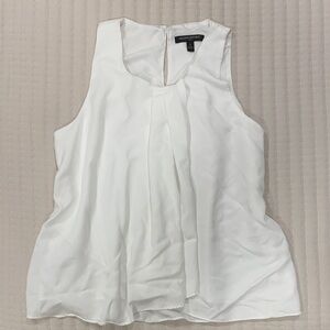 Banana Republic White Pleated Blouse